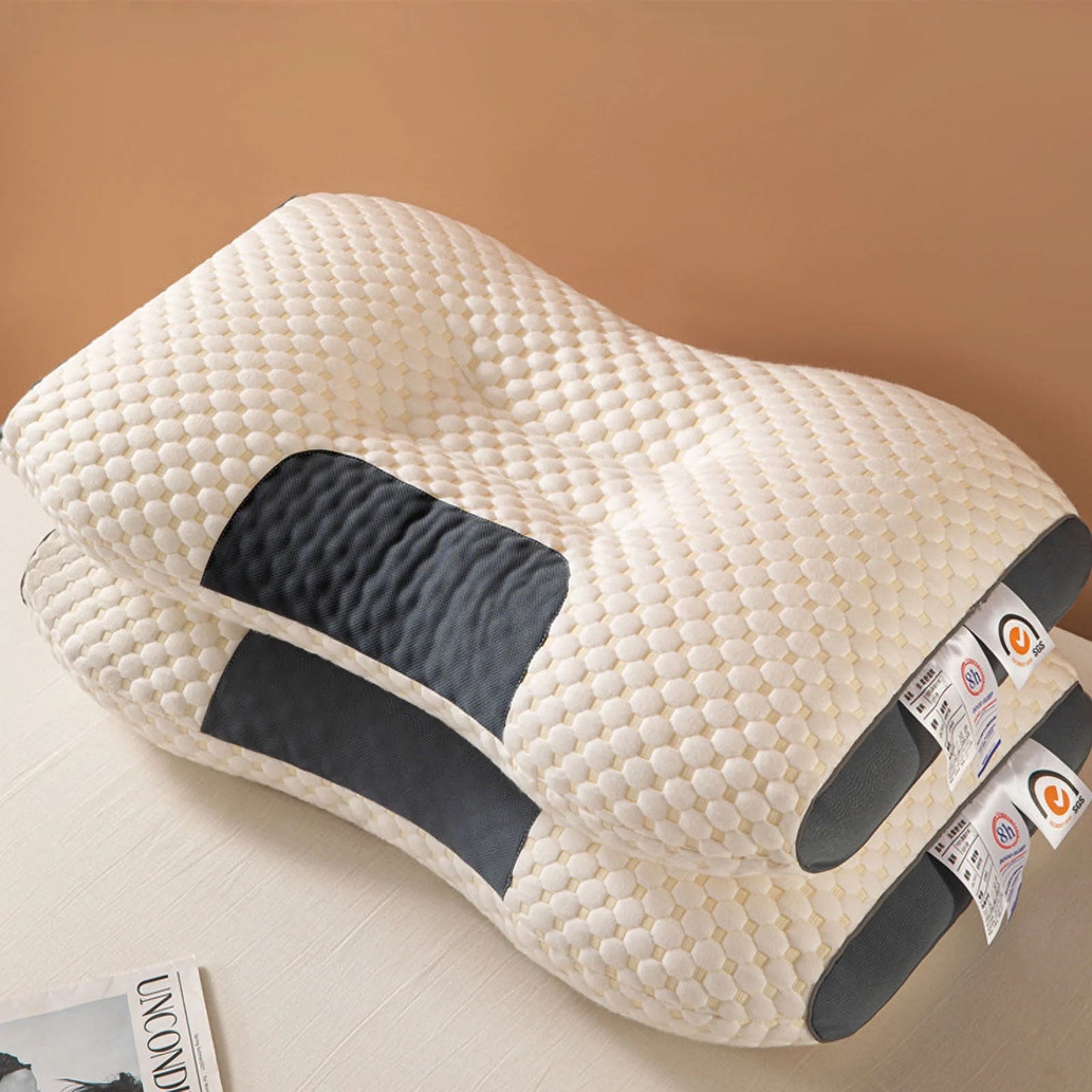 Cervical Neck Foam Pillow - Orthopedic Ergonomic Design for Sleeping/Office Dual Use