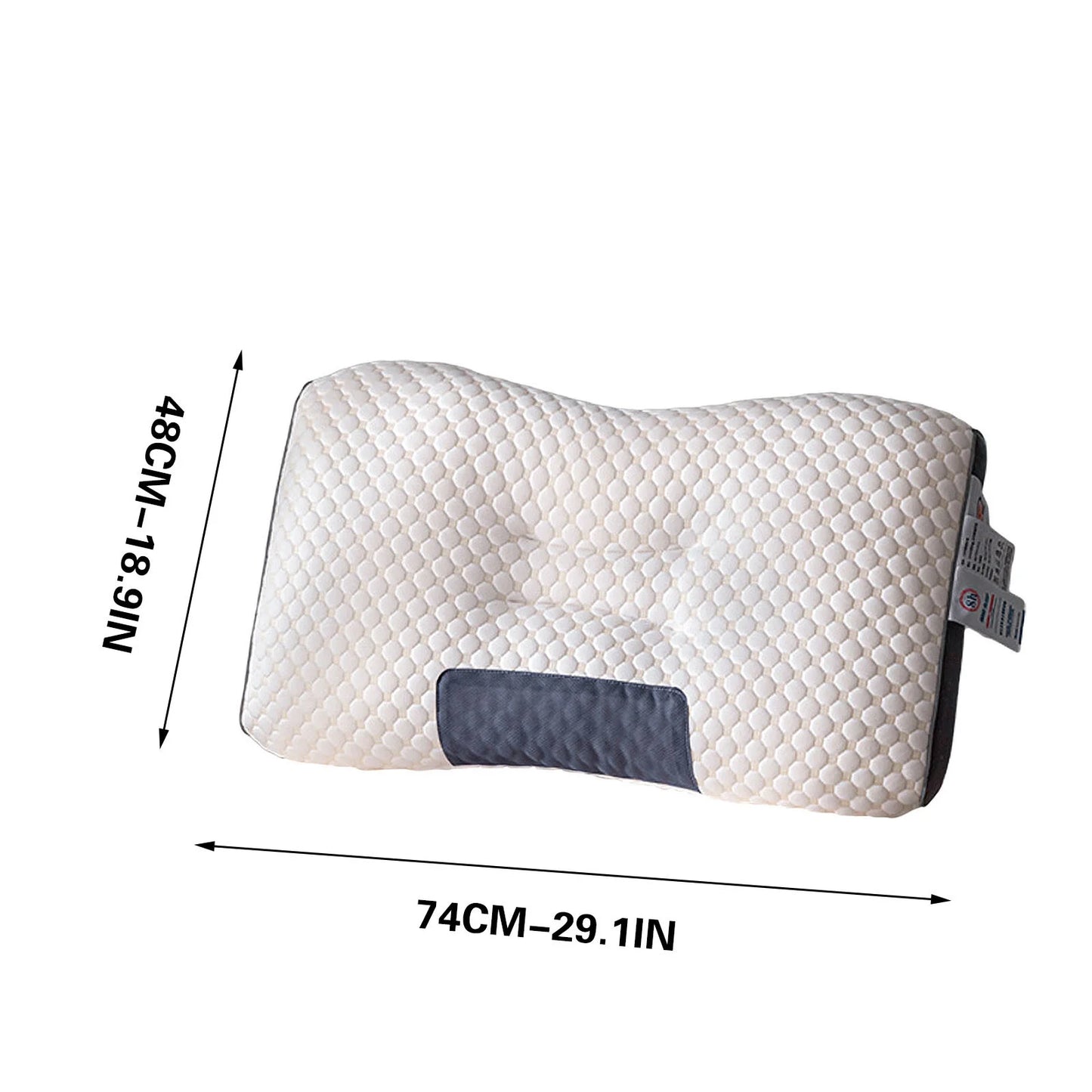 Cervical Neck Foam Pillow - Orthopedic Ergonomic Design for Sleeping/Office Dual Use
